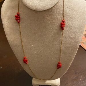 Elegant Red Beaded Necklace
